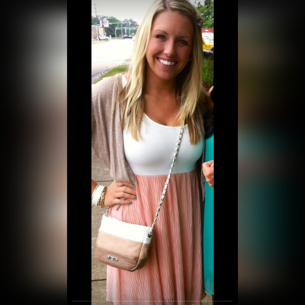 Women's dress, small/medium, pink and white